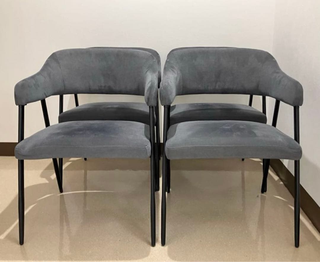 【直接お渡し限定】 ニトリ ダイニングテーブル チェア4脚 グレー ライトグレー