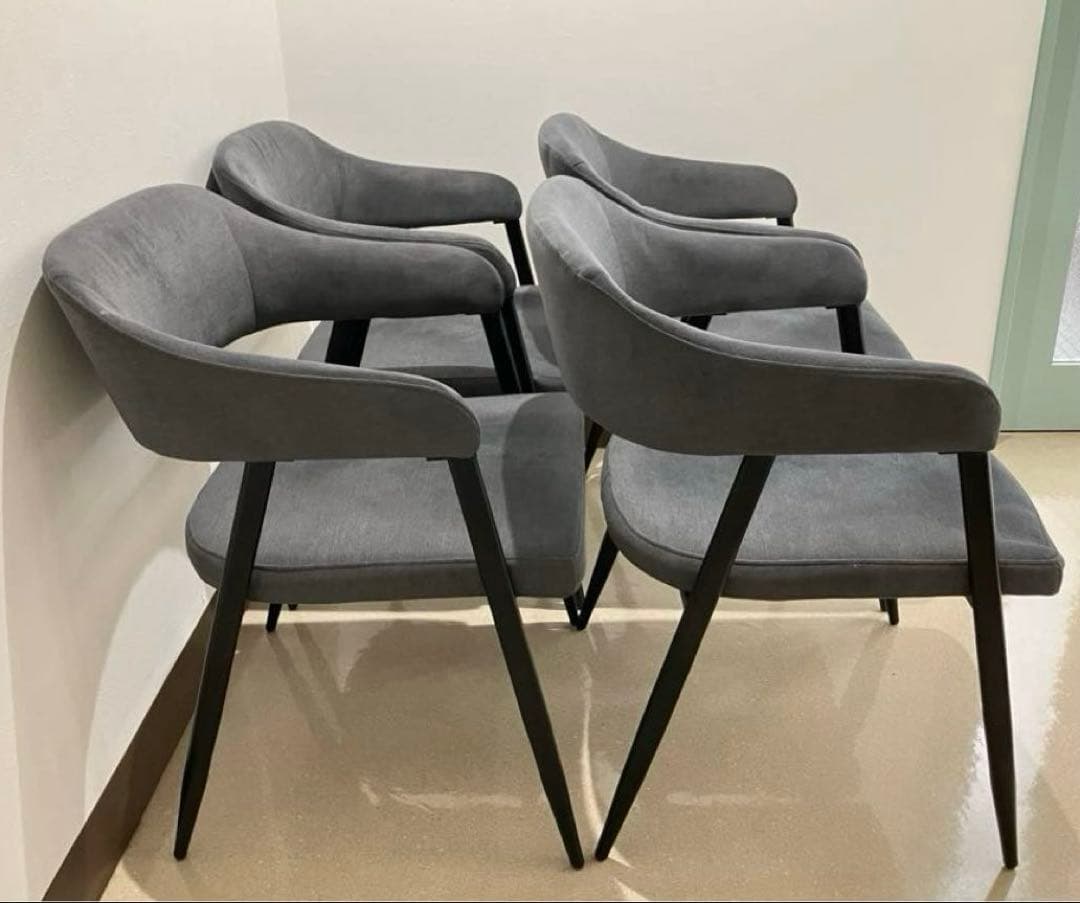 【直接お渡し限定】 ニトリ ダイニングテーブル チェア4脚 グレー ライトグレー