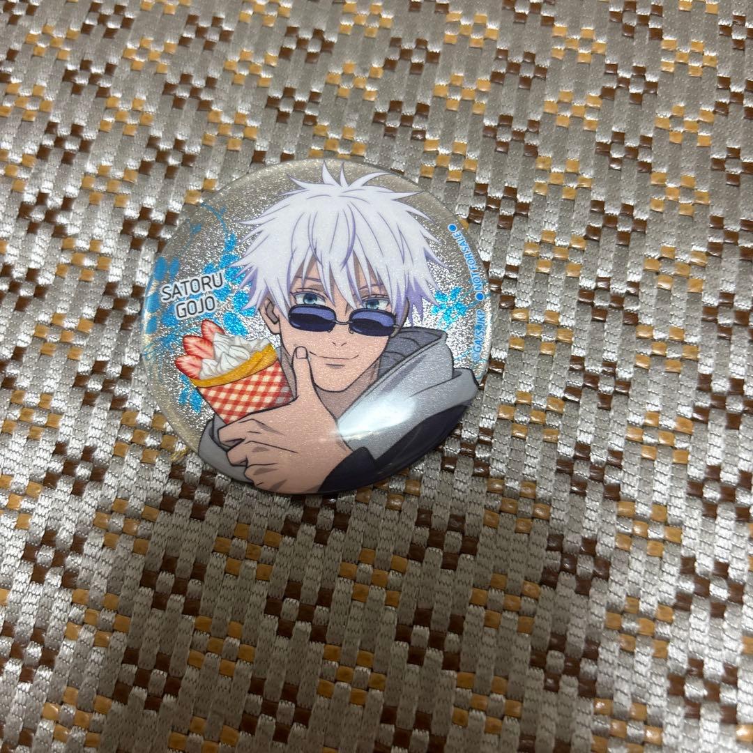 呪術廻戦 コスモワールド 五条悟 グリッター缶バッジ レア 特典