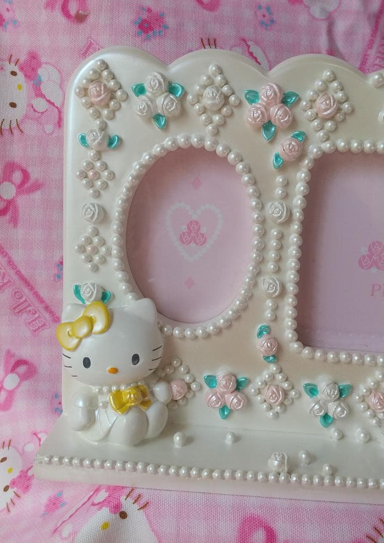 キティ　ミミィ　フォトフレーム　ドレス　ローズ　写真たて