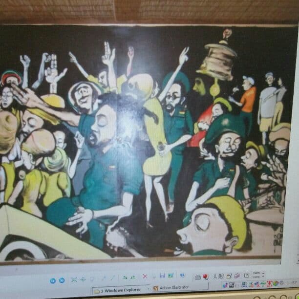 大迫力！手書きの絵 絵画 グラフティ 美術