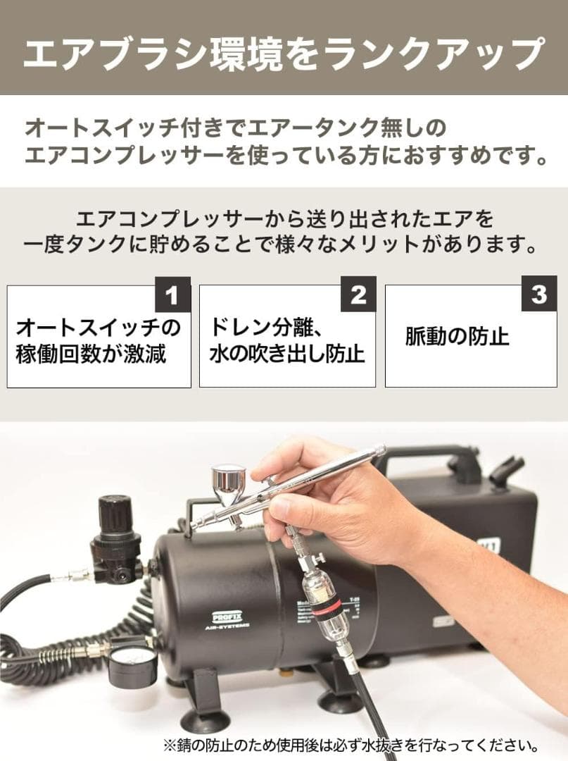 【開封・未使用】PROFIX エアブラシ用 エアータンク T-25 2.5L