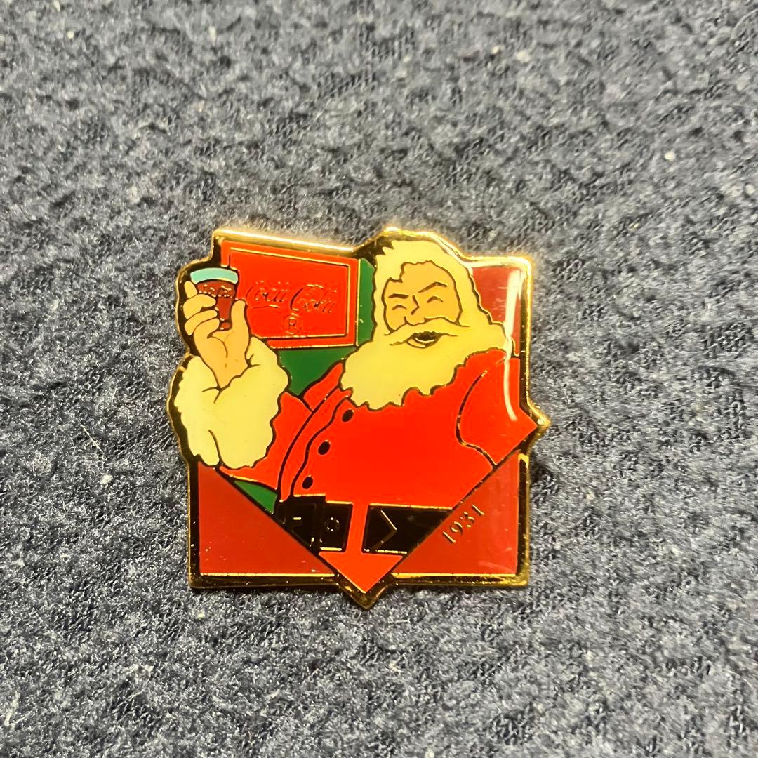 コカコーラサンタクロースピンバッチ10個セット