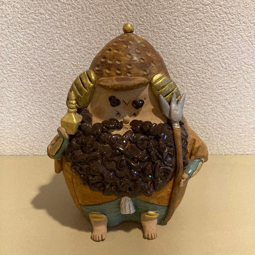 訳あり】七福神 陶器 手作り 縁起物 作家物