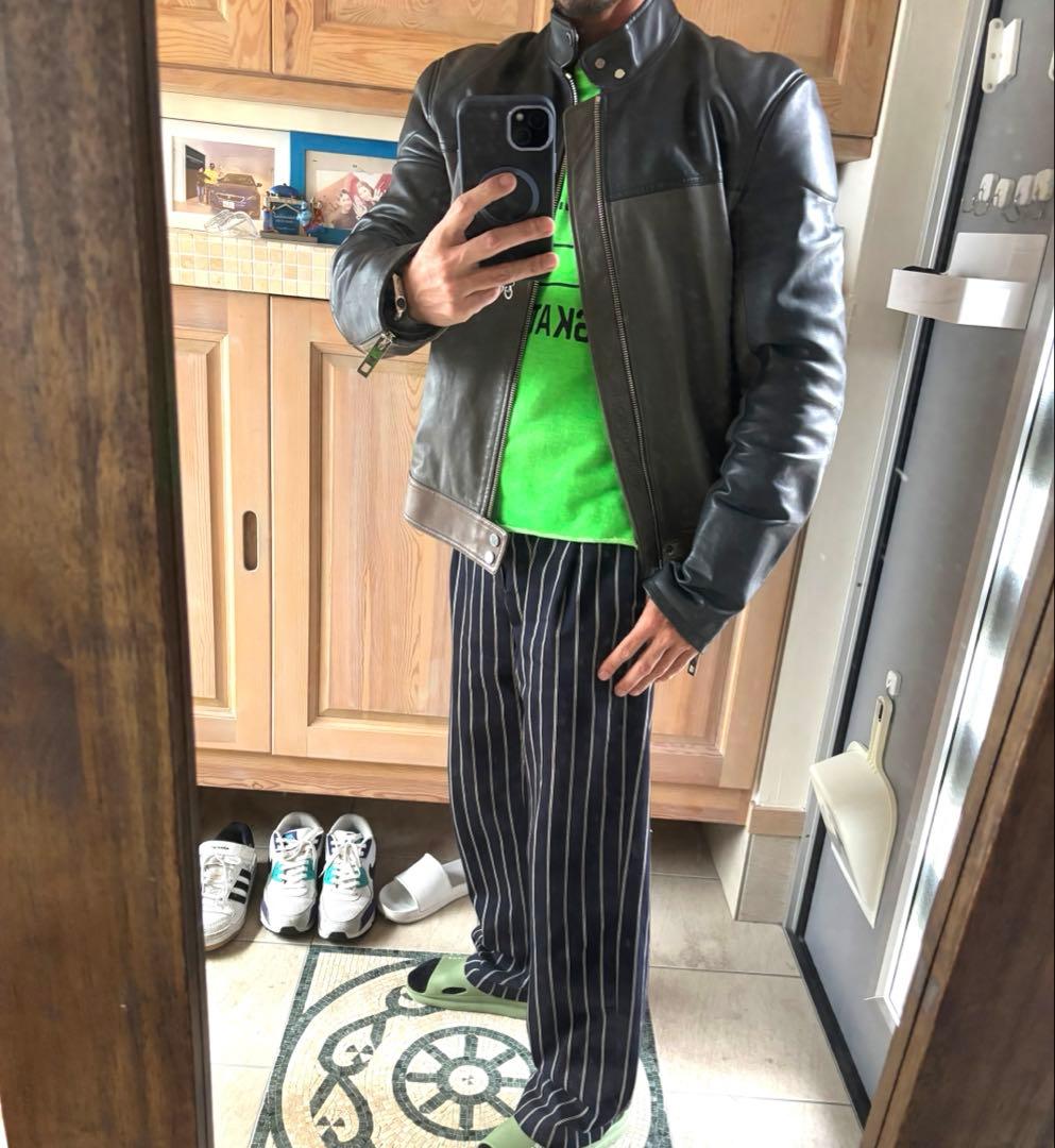 最終価格 ルイヴィトン レザージャケット ライダース カフェレーサー