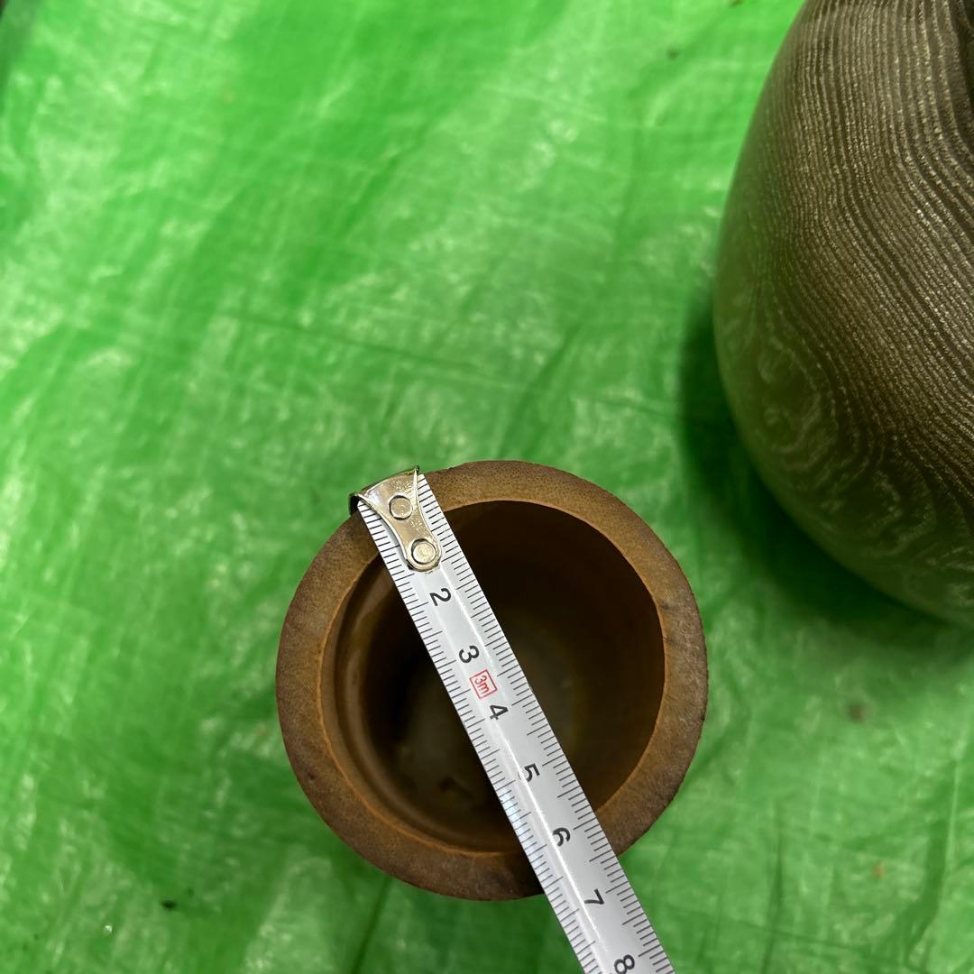 希少 岡山県 蒜山 榎本寛治作 栗の木 花瓶 花器 送料込み 当時40,