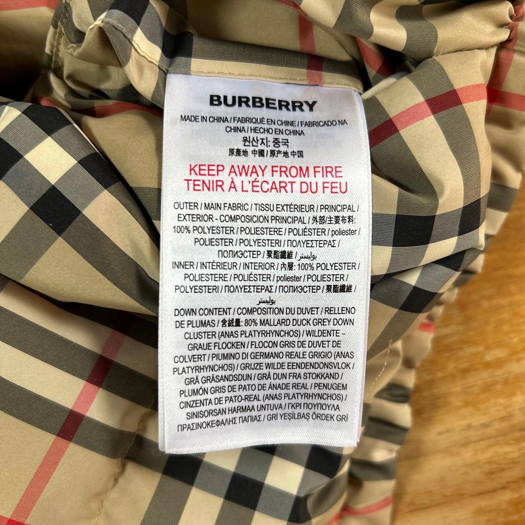 ペ*ロ様 美品　Burberry リバーシブル　ダウン　18M 86cm