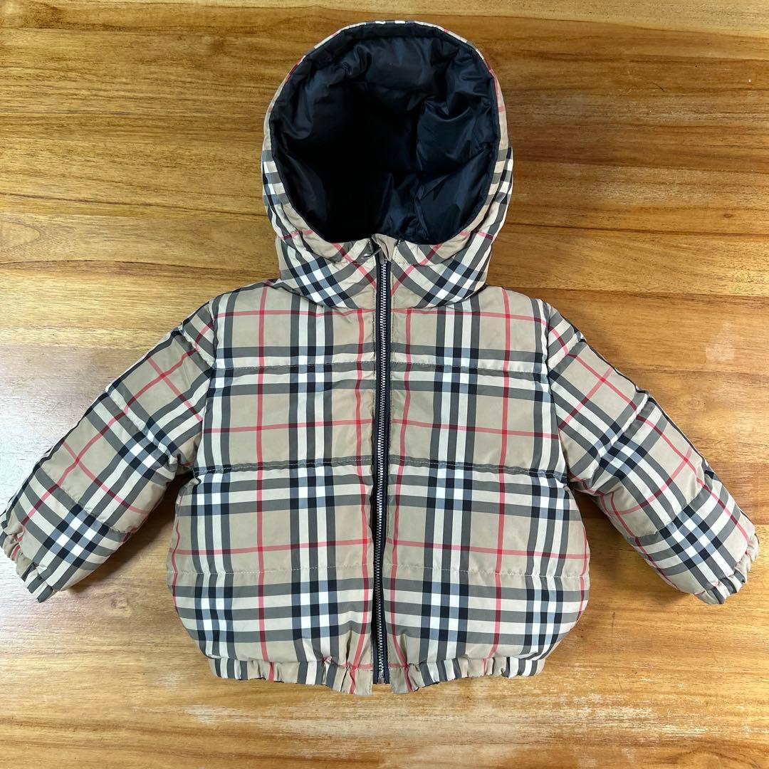 ペ*ロ様 美品　Burberry リバーシブル　ダウン　18M 86cm