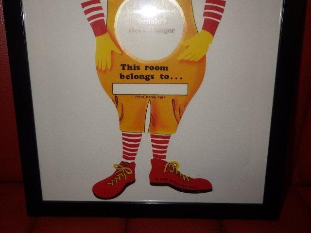 90'S☆ロナルド・マクドナルド☆壁掛け☆ピエロ☆サーカス☆ビンテージ