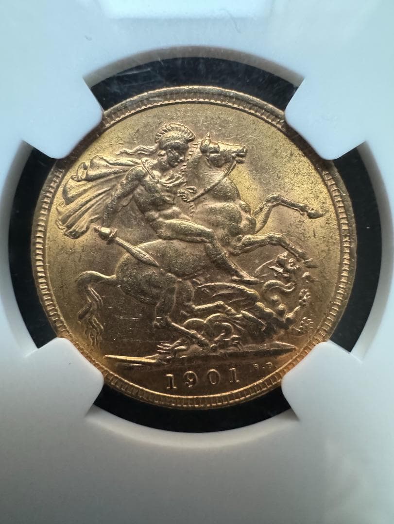 鑑定枚数1枚 NGC MS61 1901年 ヴィクトリア金貨 金貨 イギリス 鑑定枚数1枚