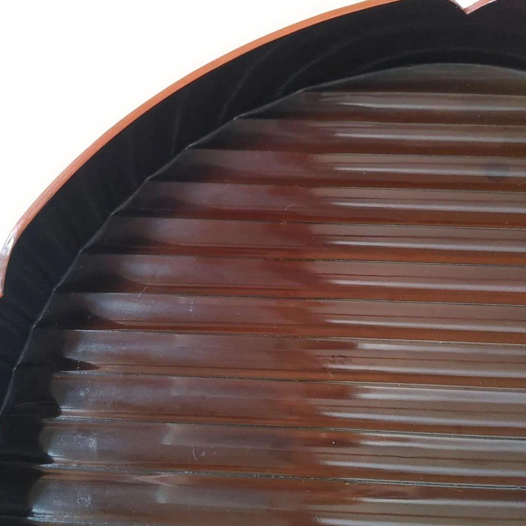 花形盆 真塗 木製 茶道具 約29cm