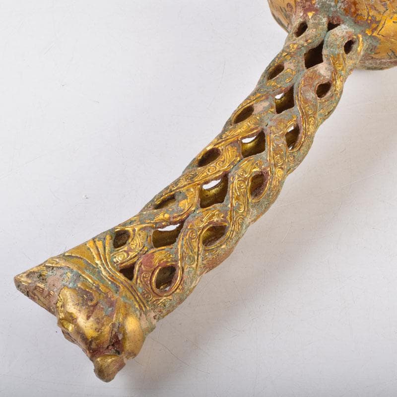 アンティーク 古銅鍍金 アラビアジャンビーヤ 模造刀 C 8749A