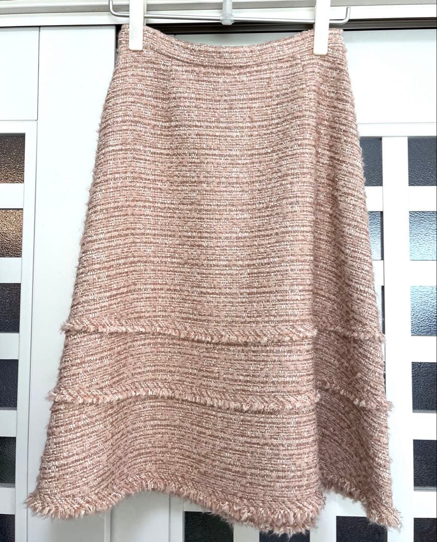 ルネ　TISSUE社　ツイードスカート　ピンク　36 未使用品