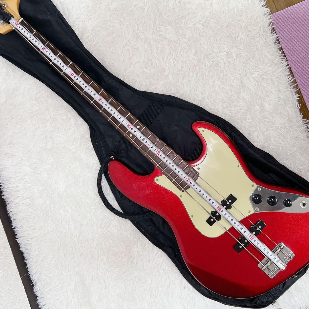 Bacchus⭐️ジャズベース キャンディレッド メタリックロゴ