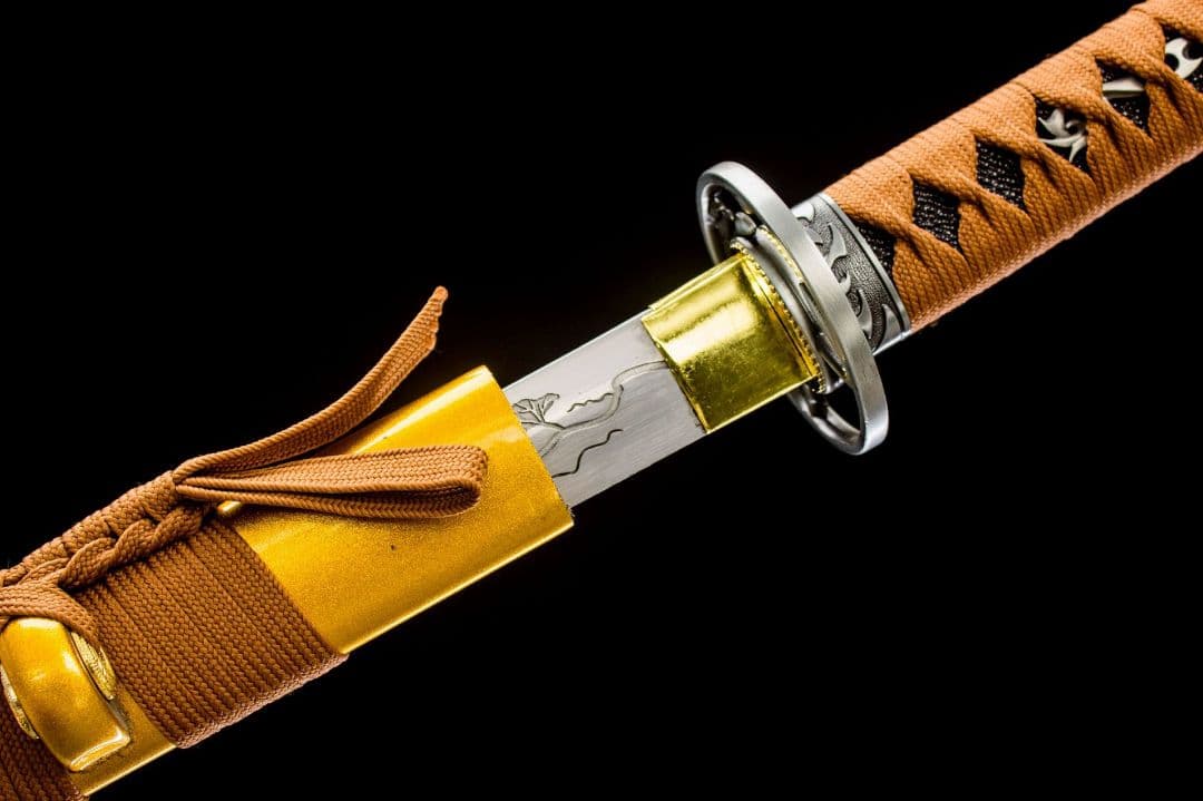 1057-武具 刀装具 日本刀　模造刀 居合刀 武士道 武蔵 鑑賞用 手鍛造打