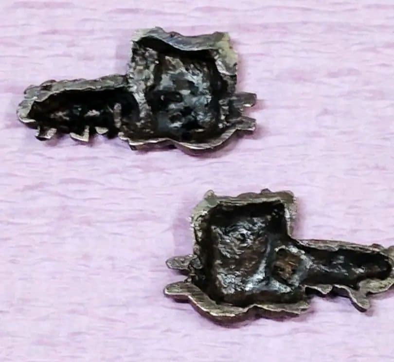 刀装具 目貫 金色絵 牛車図 時代物