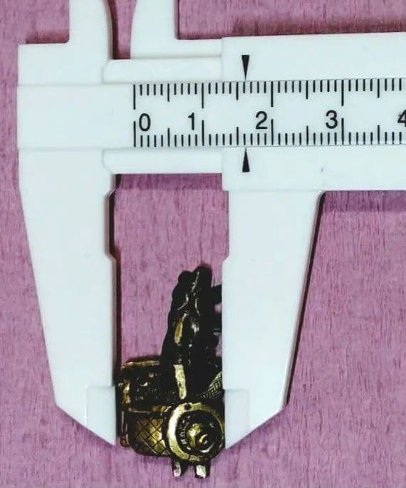 刀装具 目貫 金色絵 牛車図 時代物