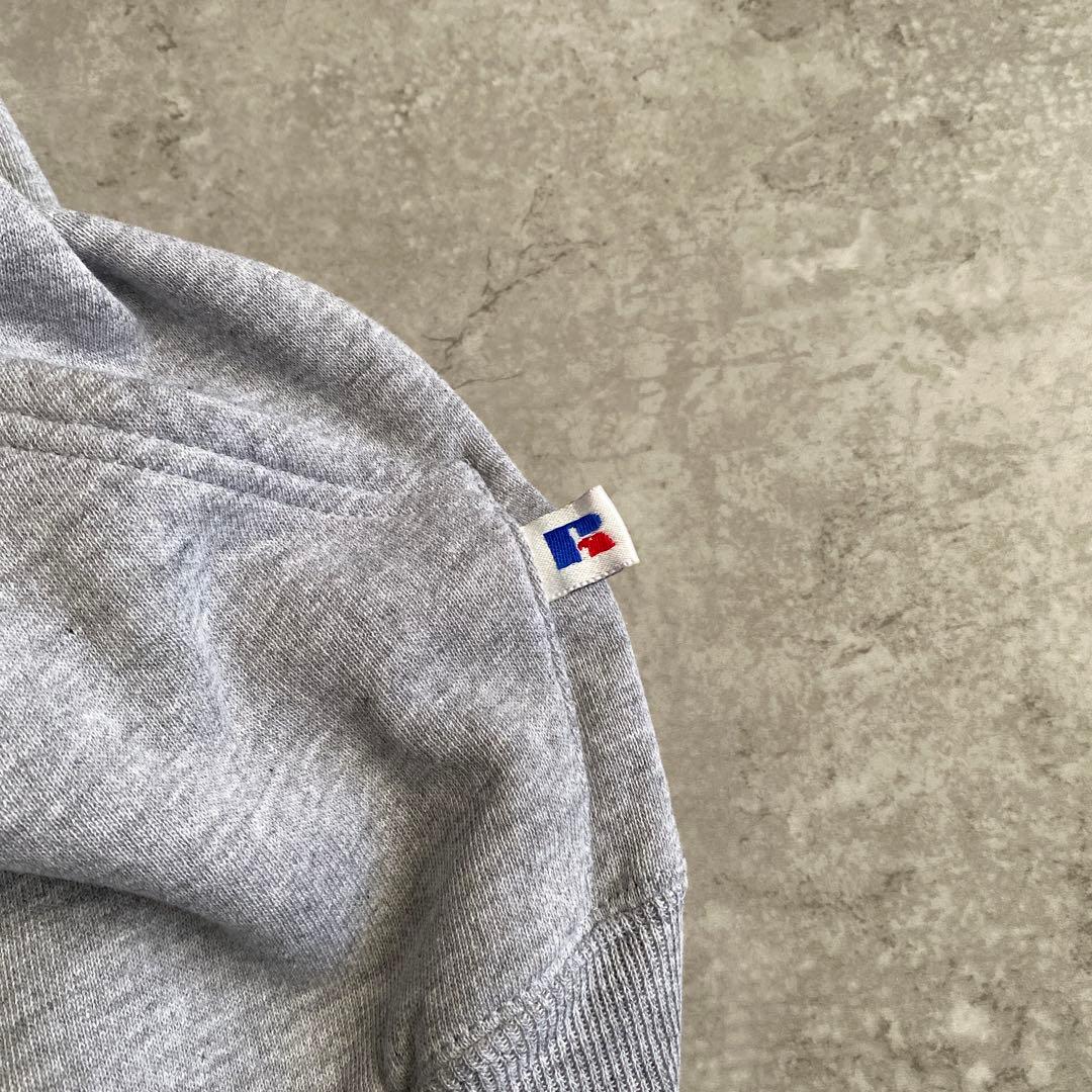 神シルエット 90s ラッセル 無地 パーカー USA製 XXL グレー