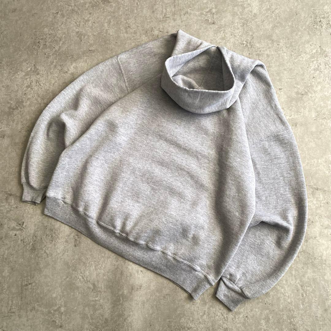 神シルエット 90s ラッセル 無地 パーカー USA製 XXL グレー