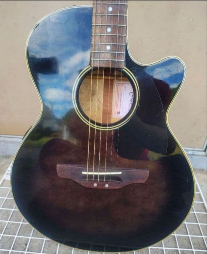 超美品 Epiphone AJ-15 VSB Wピックアップ付エレアコ 超美品 Epiphone