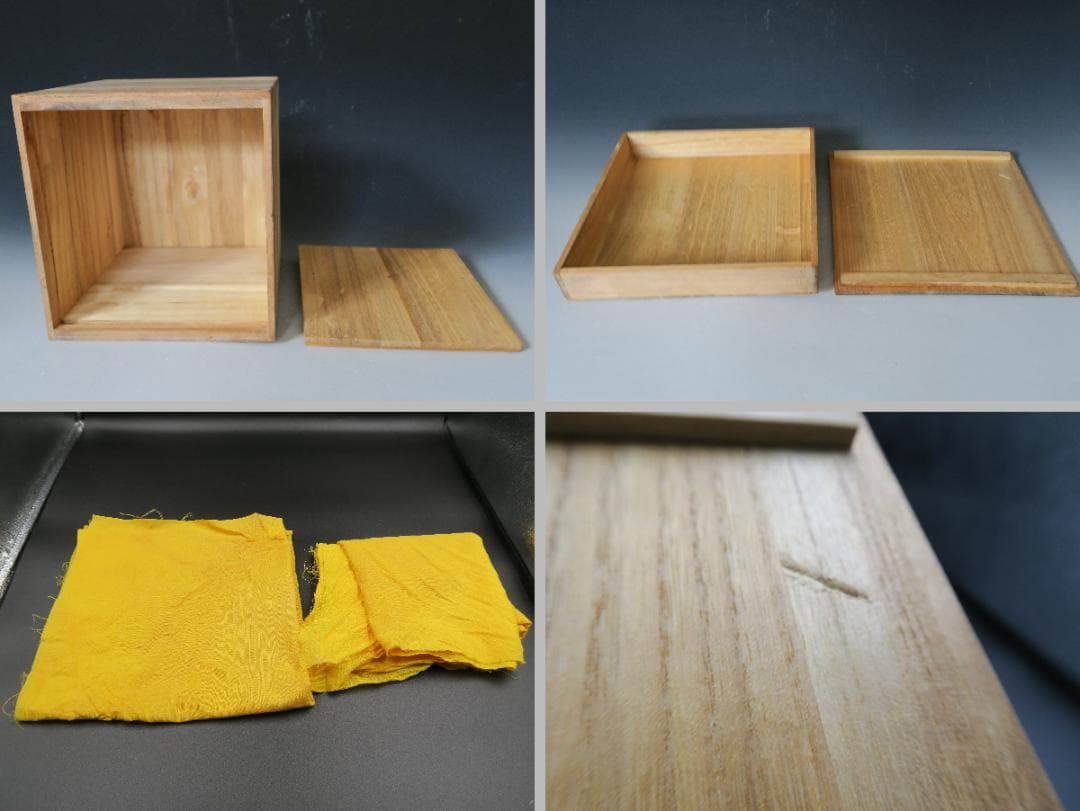 【輪島塗】亀甲松沈金 三段重 重台 天然木 共箱 亀甲松沈金 吸物椀 六客 箱無