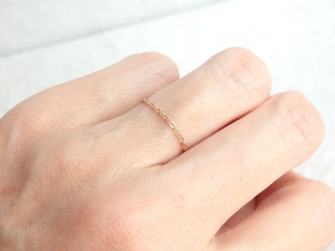 なおきち　k18リング　PG　チェーンリング　プラチナリング　つけっぱなし