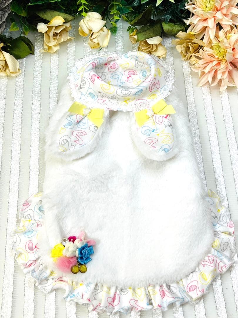 犬服ハンドメイドペット用品♡ラビットファー♡ウサギタンク❣️感謝