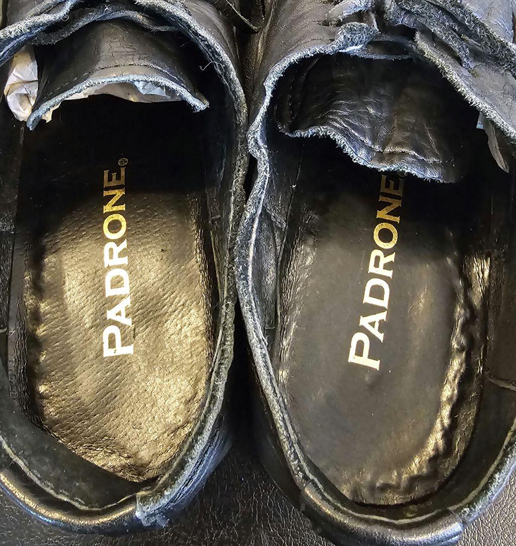 パドローネ シワ加工 ダービーシューズ 26cm / 41黒