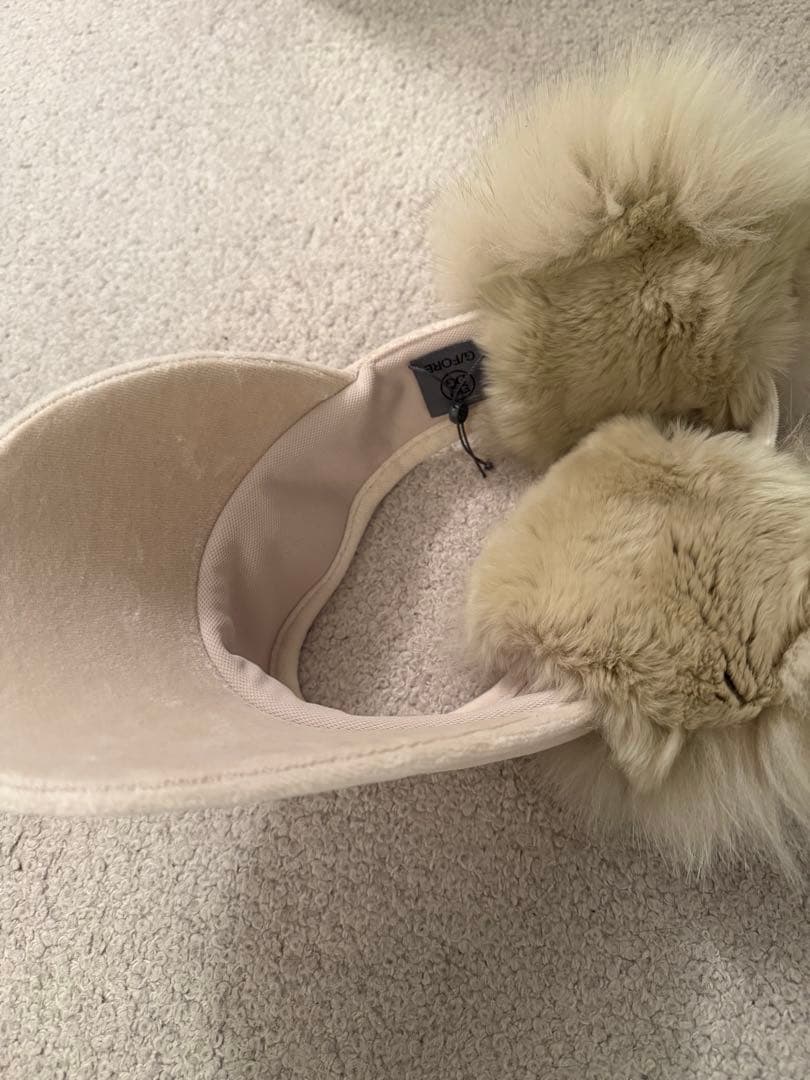 耳当てバイザー　GFORE フォックスファーバイザー　値下げしました！