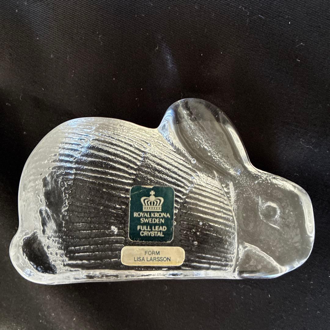 Lisa Larson /リサラーソン ロイヤルクローナ ガラスオブジェ うさぎ