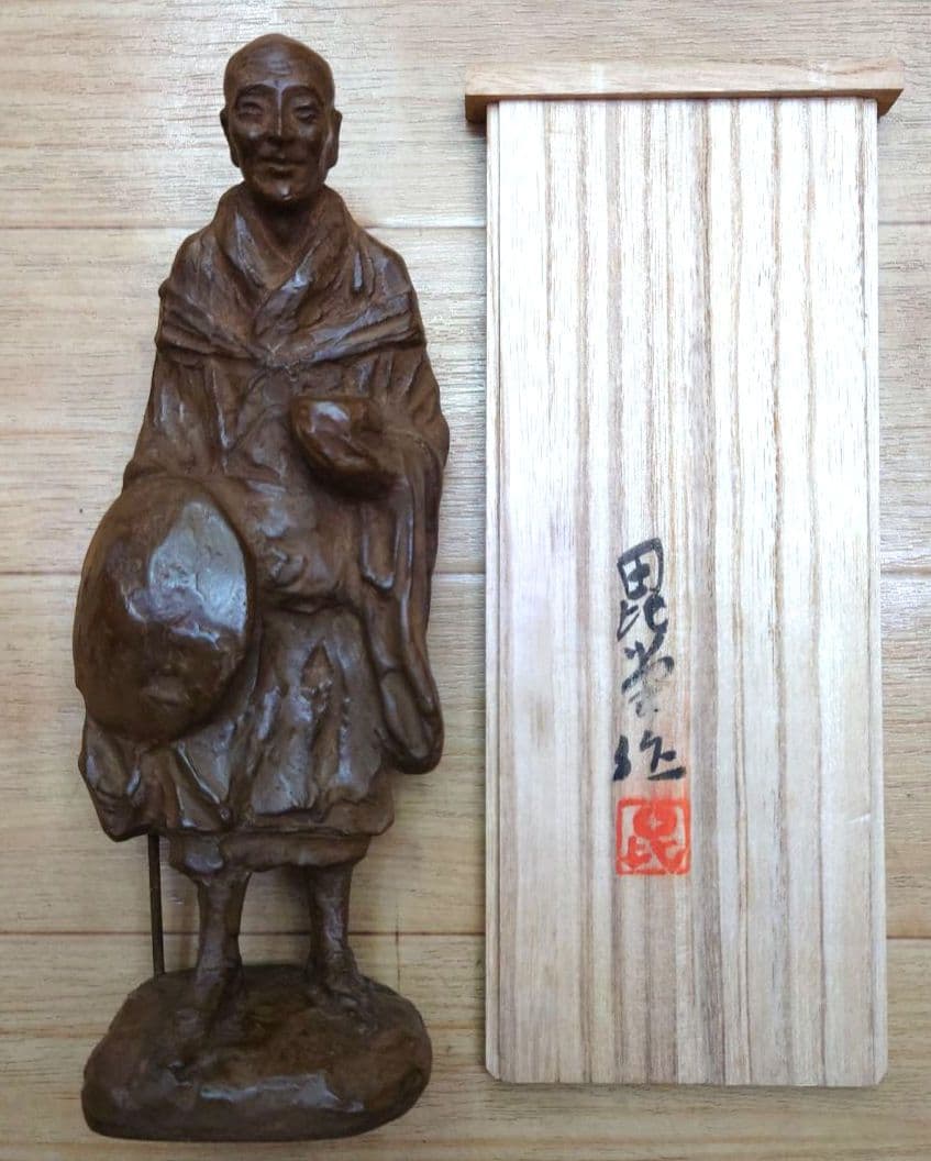 大値下げ◇良寛和尚【たくはつ良寛】滝川毘堂 作◇ネオブロンズ像◇