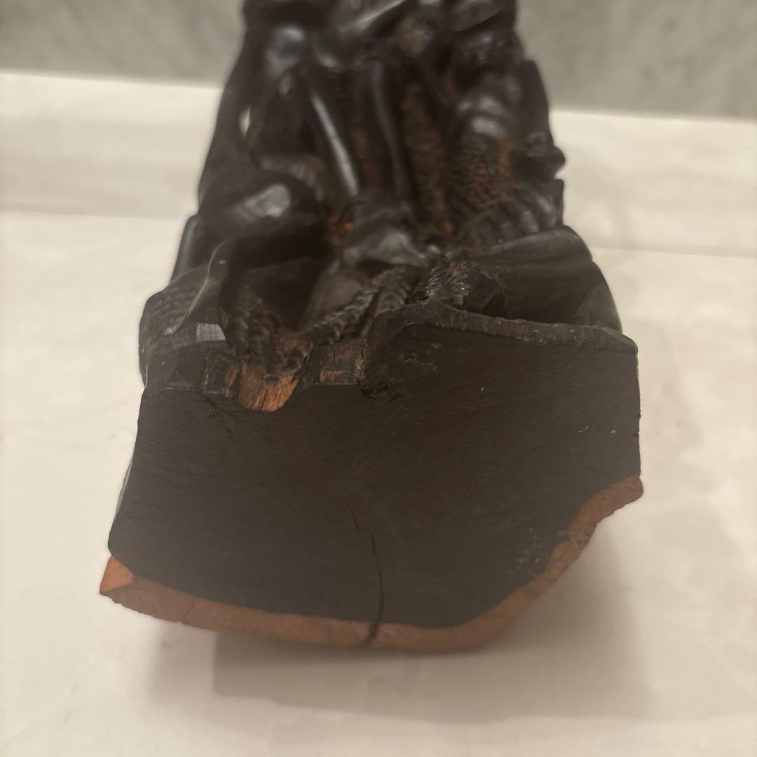 アフリカンアート 芸術的なマコンデアート 家族愛を感じるマコンデウジャマ