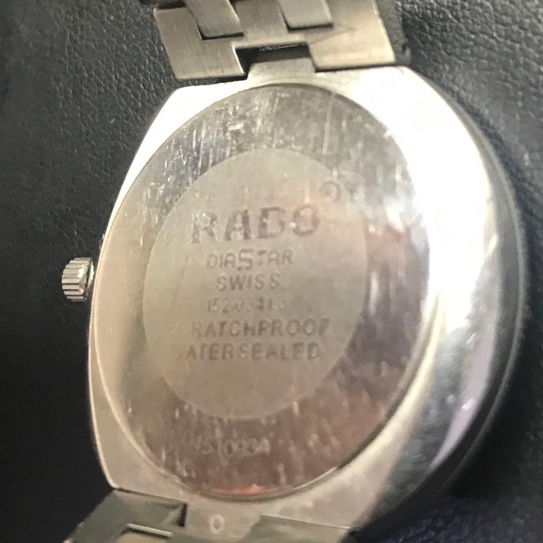 【希少品・美品】RADO DIASTAR クォーツ腕時計 ブラック 日付け表示