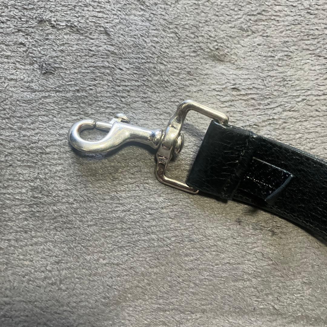 BALENCIAGA バレンシアガ ネックストラップ　ロゴ レザー　0705