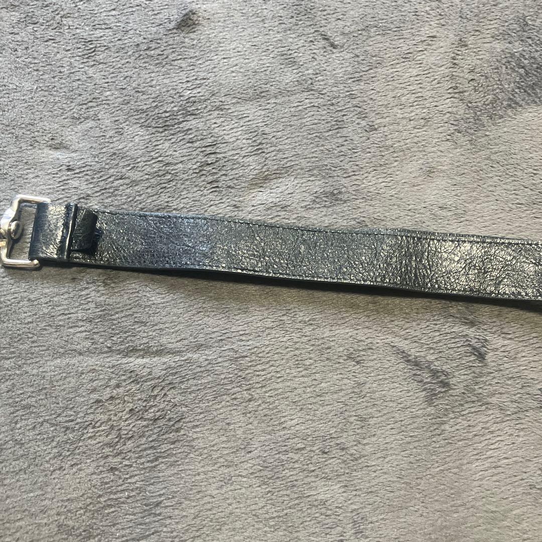 BALENCIAGA バレンシアガ ネックストラップ　ロゴ レザー　0705