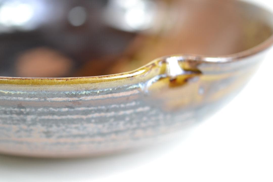 茶道具　高取菓子器　鬼丸雪山造