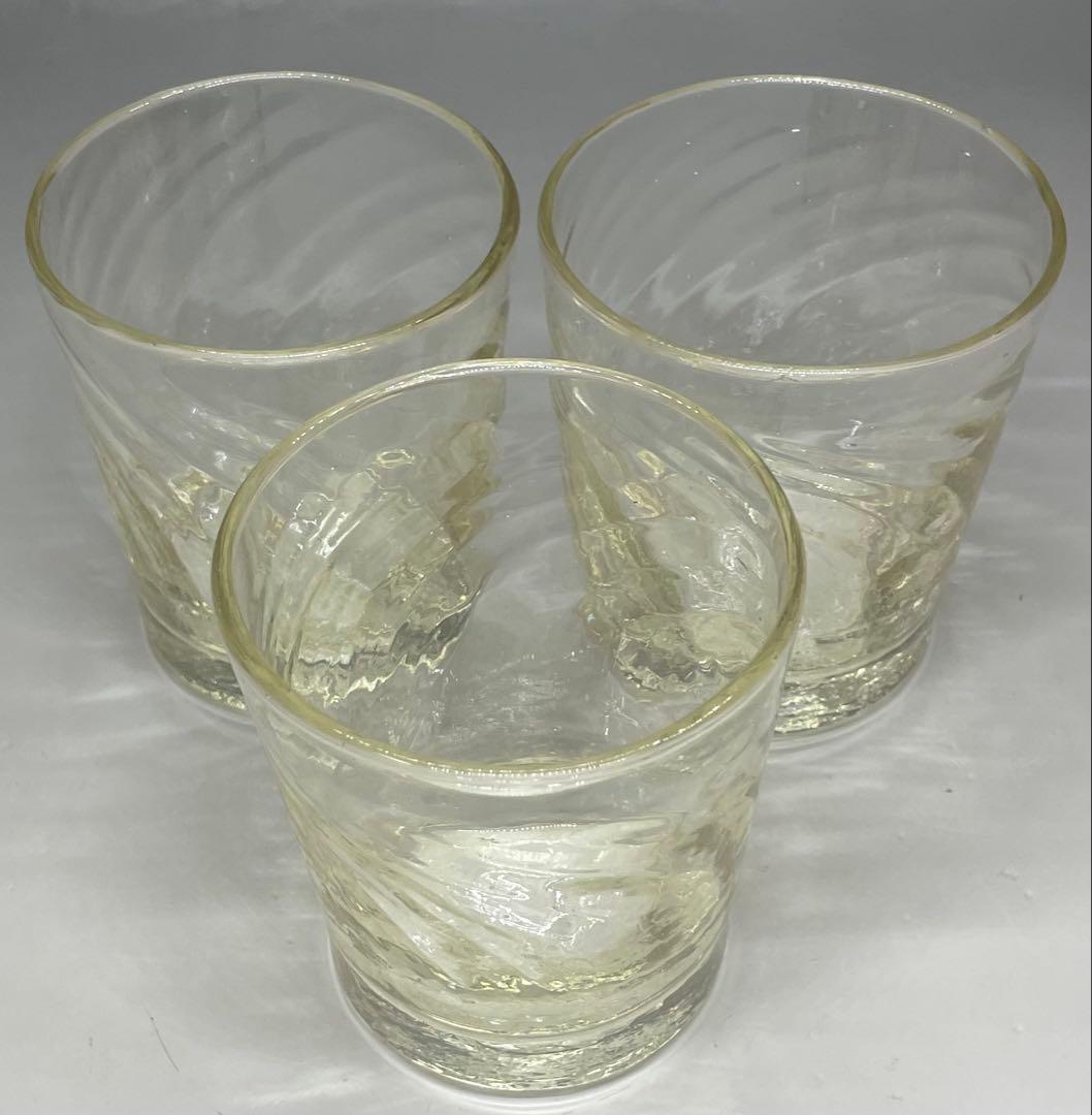 倉敷ガラス 小谷真三 吹きガラス グラス3客 E102 倉敷ガラス 小谷真三