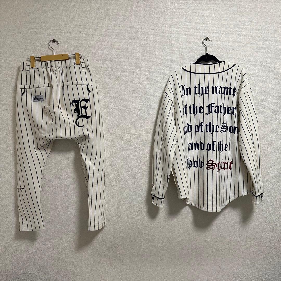 EXAMPLE ベースボールセットアップサルエルパンツゲームシャツ