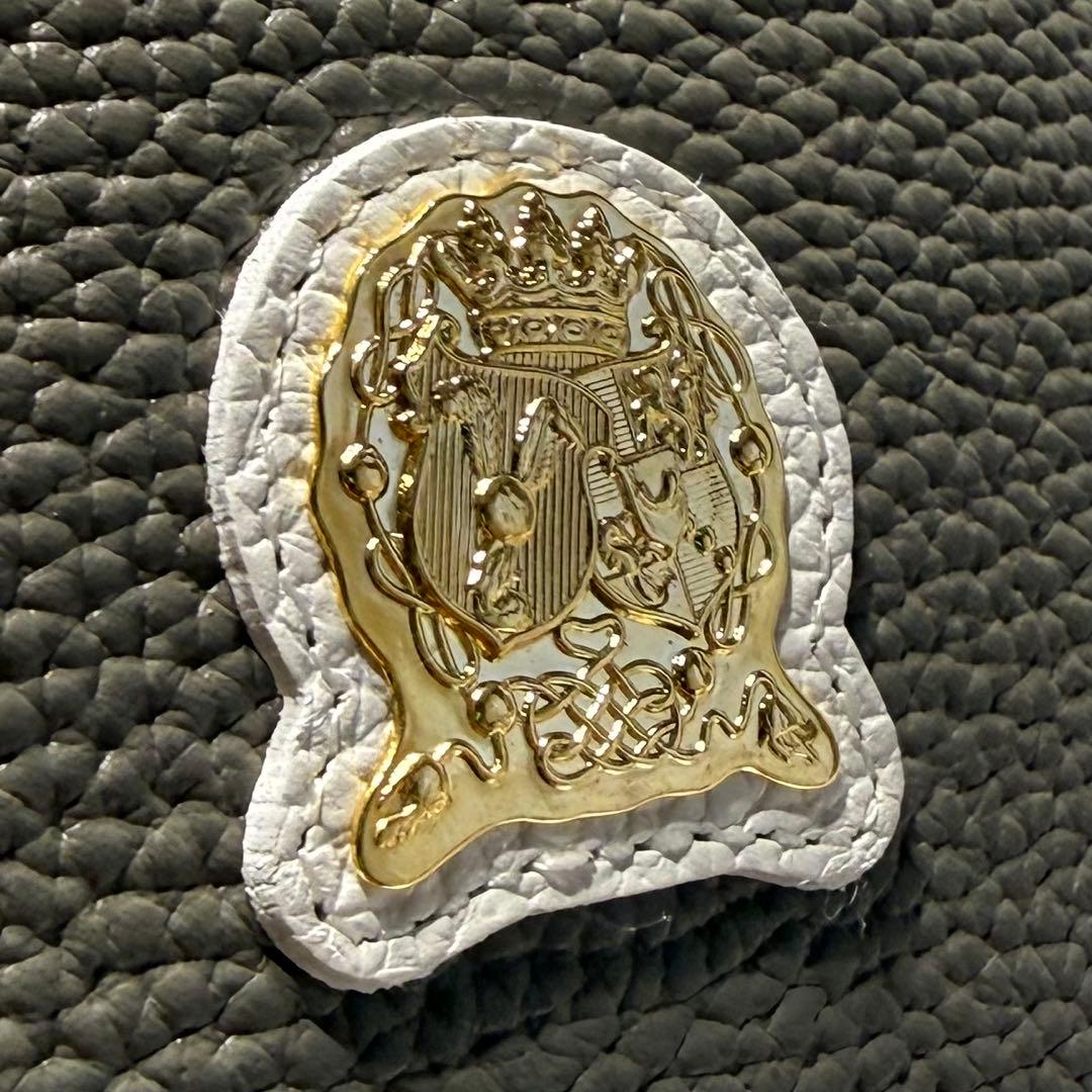 未使用品☆ADMJ エーディーエムジェイ ハンドバッグ バイカラー シボ革