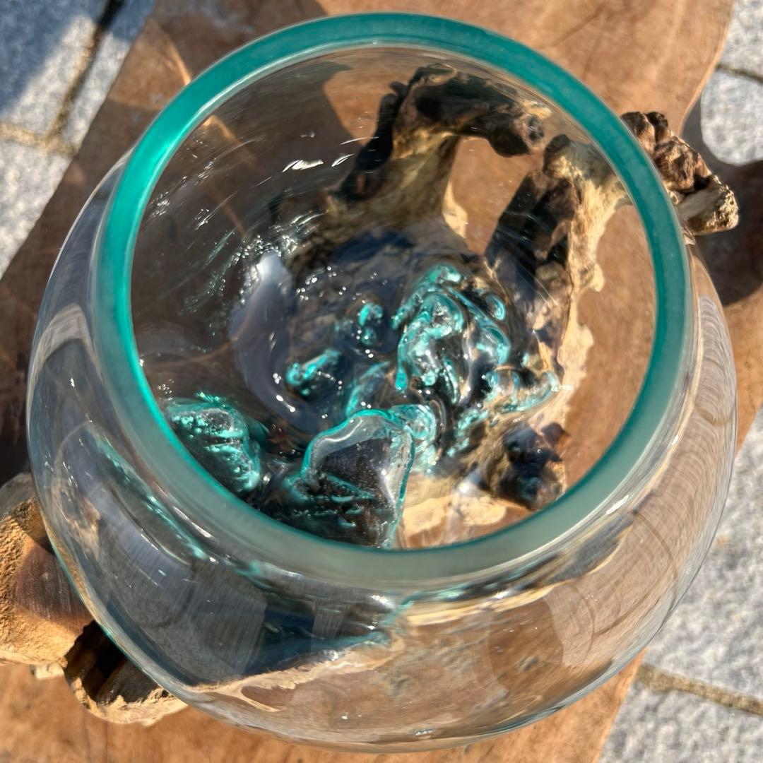 流木ガラスオブジェ特大E 花瓶 金魚鉢 テラリウム 節約 フラワーポット
