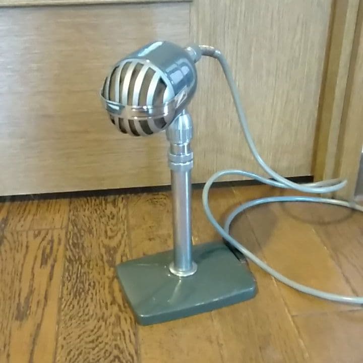 アンティーク　スタンドマイク　レトロ　ガイコツマイク
