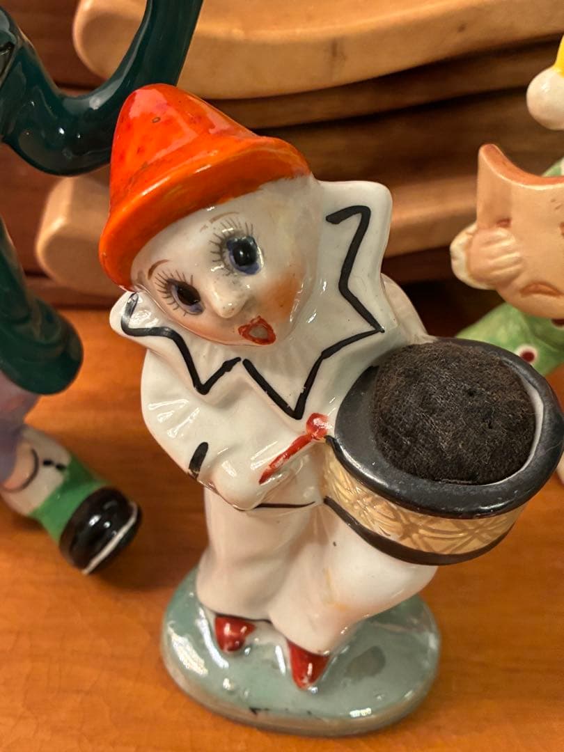 ビンテージ50s ミッドセンチュリー ジェスチャー ハーレクイン ピエロ