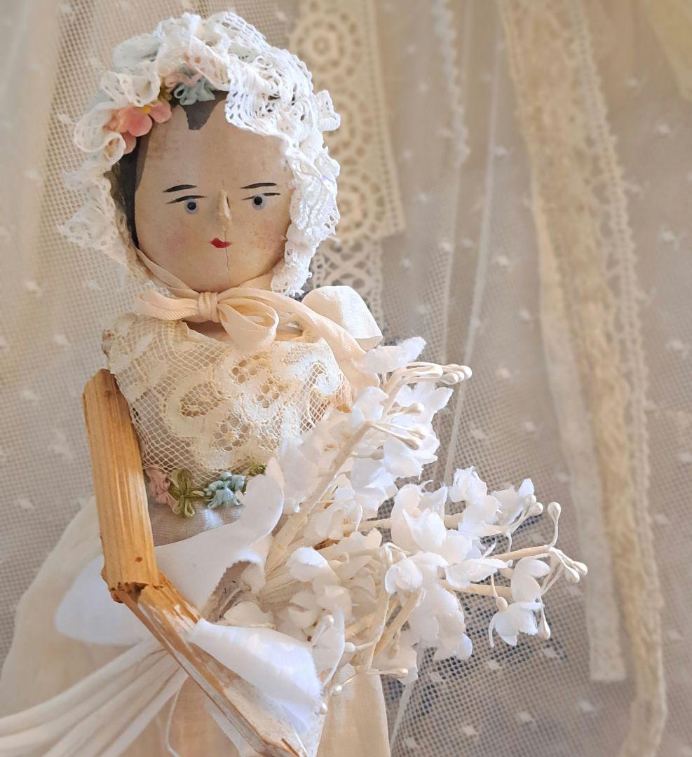 アンティークドイツペグドールウッデンドールオランダ人形