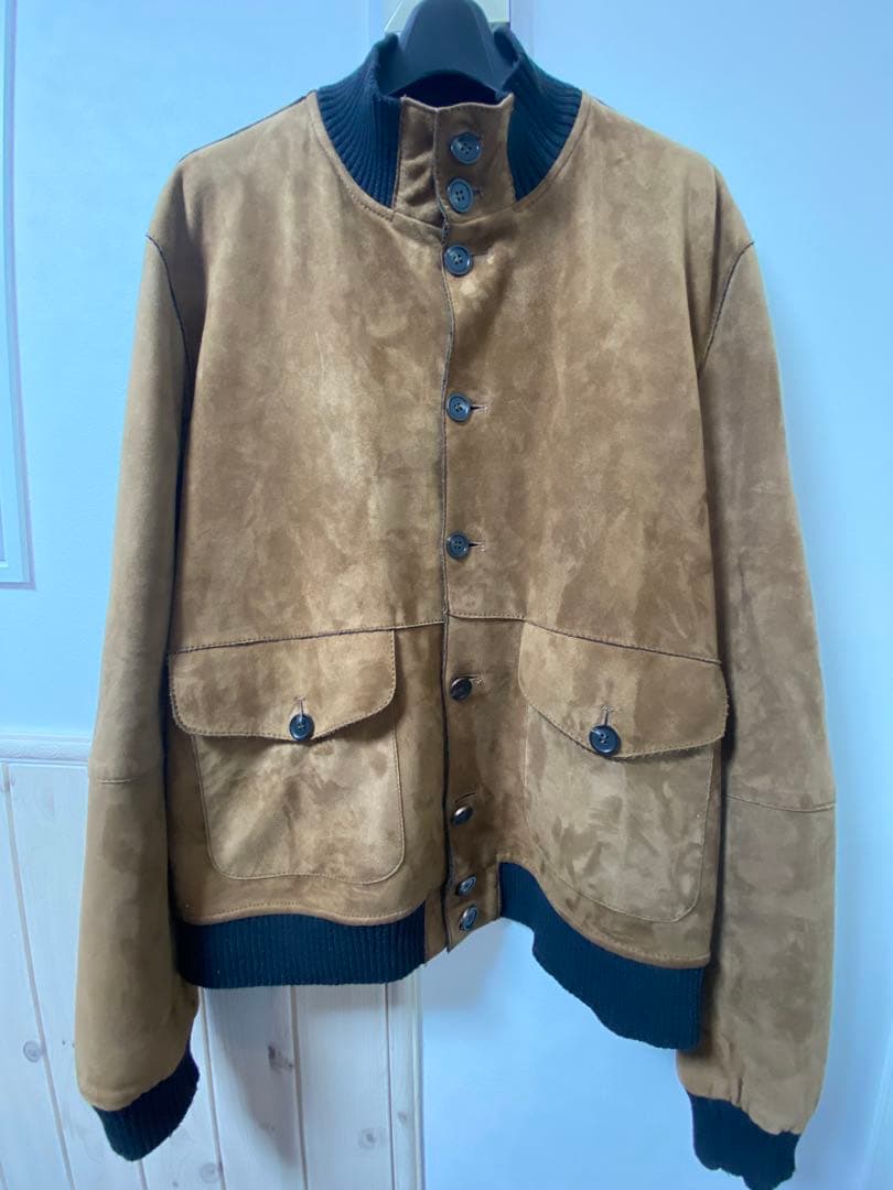 20万 秋冬 アルテア スエード レザー ジャケット ブラウン 茶 最高級