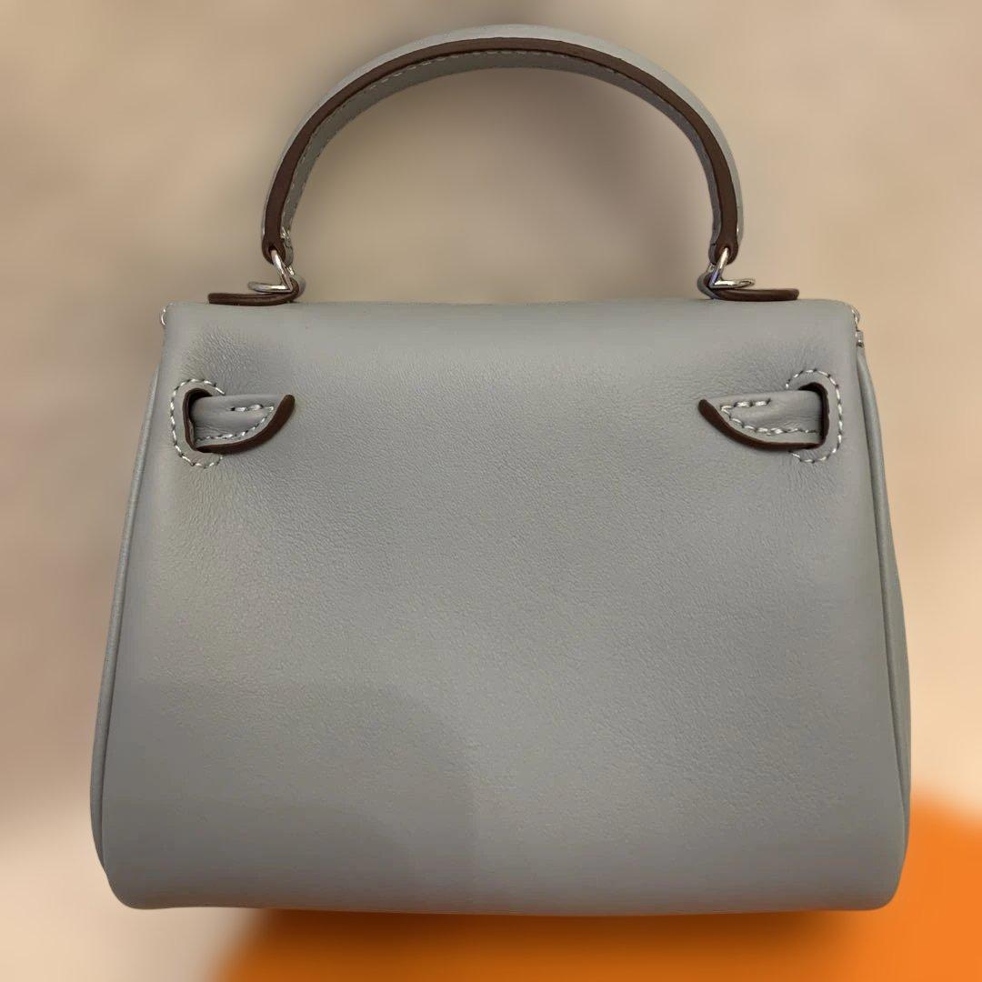 ミニケリードールバッグ ブルーグレー