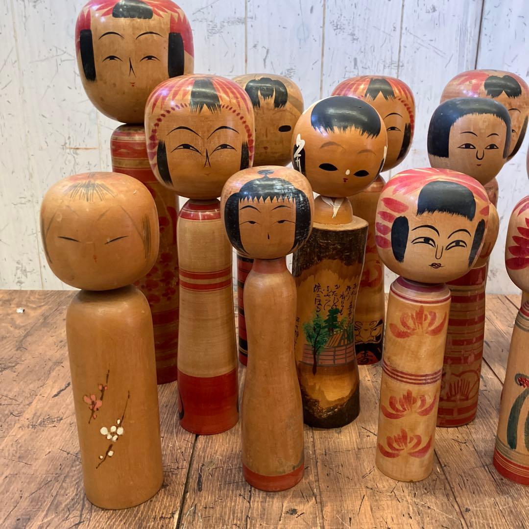 昭和レトロ こけし 小芥子 20体セット セット売り まとめ売り 木製
