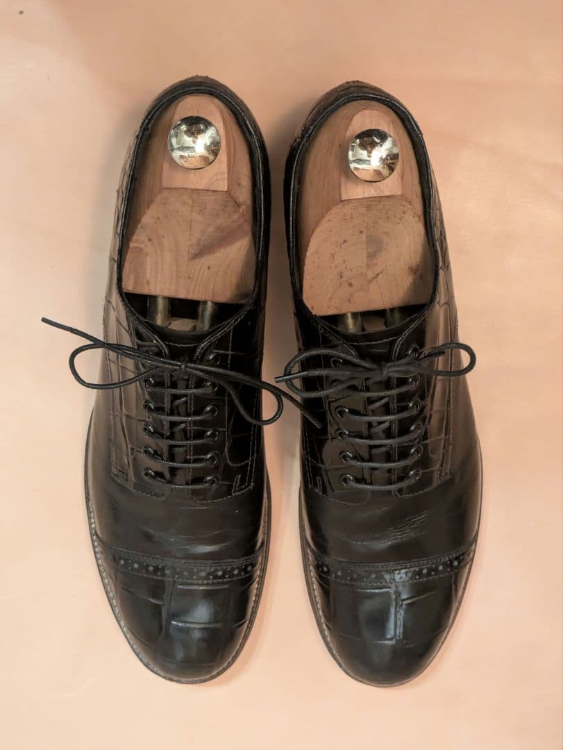 STACY ADAMS キャップトゥ クロコダイル US9.5D