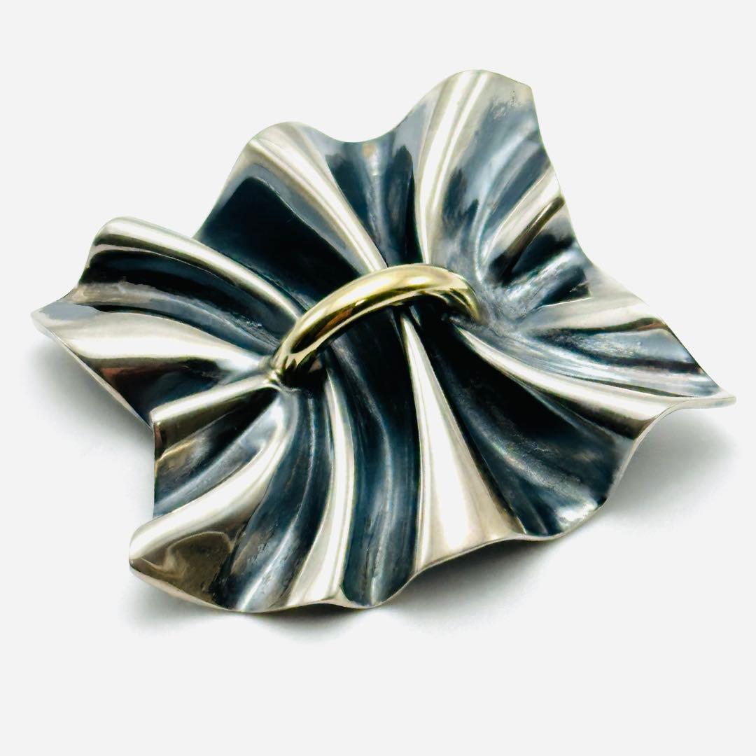   399 ギャザー　シルバーブローチ　925 燻　コンビ GEORG JENSEN 399 ギャザー シルバーブローチ 925 燻 コンビ