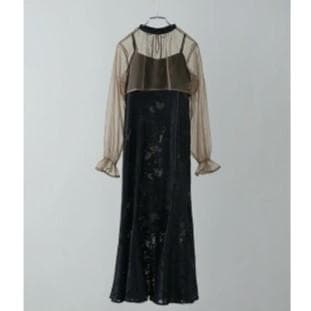 etoll. 結婚式 ワンピース 3wayシフォンボレロ&レースキャミドレス M