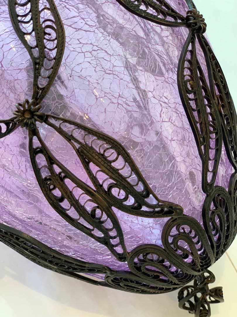 トルコランプ クラックガラス 吊り下げ シーリング